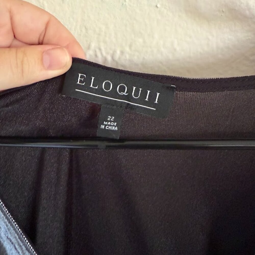Metalic Gunmetal Eloquii Dress - Picture 3 of 4